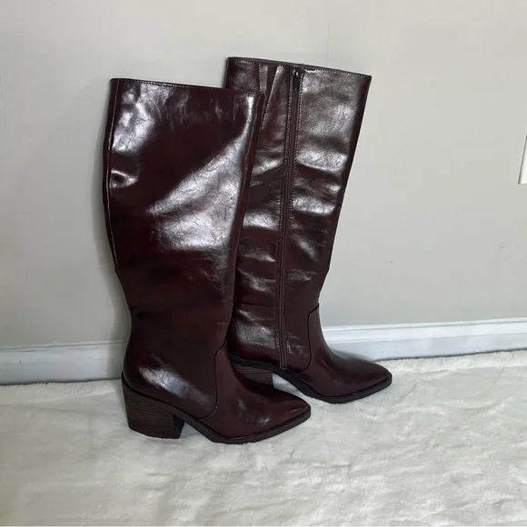 NWT STEVE MADDEN DEXTRA KNEE HIGH BOOTS POINTED TOE IN BROWN SIZE 7 - Picture 10 of 13